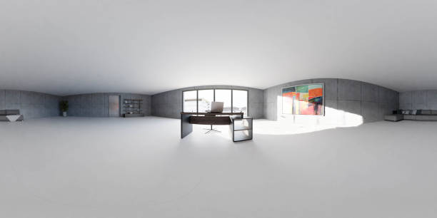 istock A Room With a Desk and a Chair in It 360 panorama vr environment map 3D render illustration 2191508333
