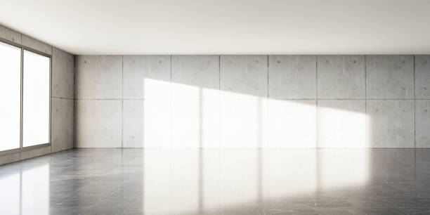 istock An Empty Room with a Large Window and a Concrete Wall 3d render illustration 2191508376