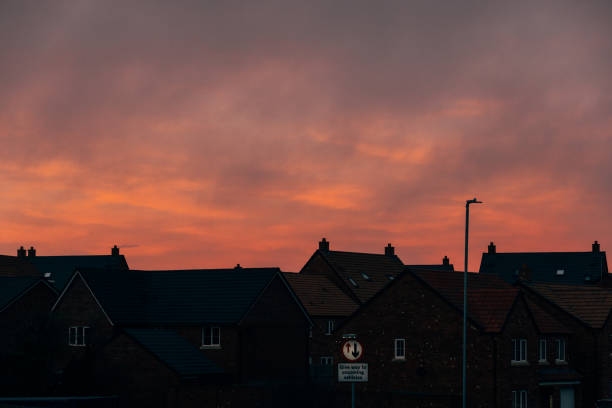New Build Homes construction area in the UK