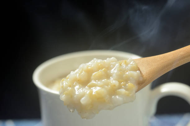 istock Steam rising from a cup of brown rice amazake 2191509058