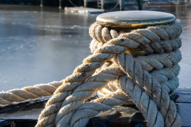 istock One Ship Side Bollard with Frozen Water Background 2191509308
