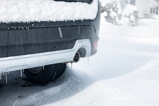 istock Winter Snow Internal Combustion Engine Car Exhaust 2191510253