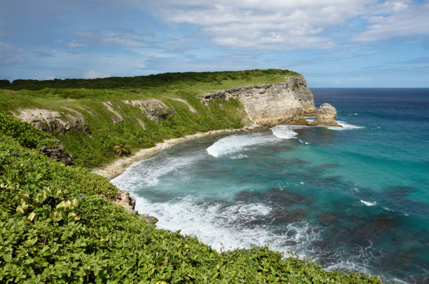 Amazing tropical beach and coastline of Guadeloupe (La porte d'enfer, Le Moule)