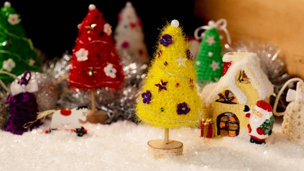 istock Festive mini Christmas trees with vibrant decor 2191512260