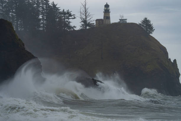 istock Powerful Waves Crash on Shore at Waikiki Beach in Washington State 2191516534