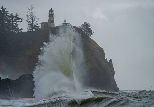 istock Powerful Waves Crash on Shore at Waikiki Beach in Washington State 2191516538
