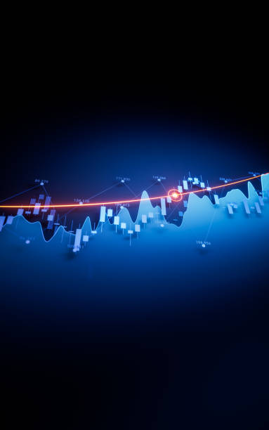 Statistical graph with business finance concept, 3d rendering.