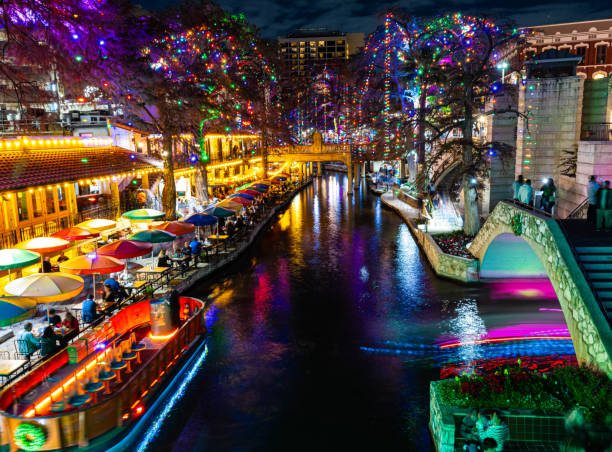 istock Holiday Lights on The San Antonio River Walk at Night 2191521651