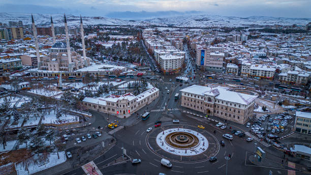 istock Snow in Sivas city square 2191524455