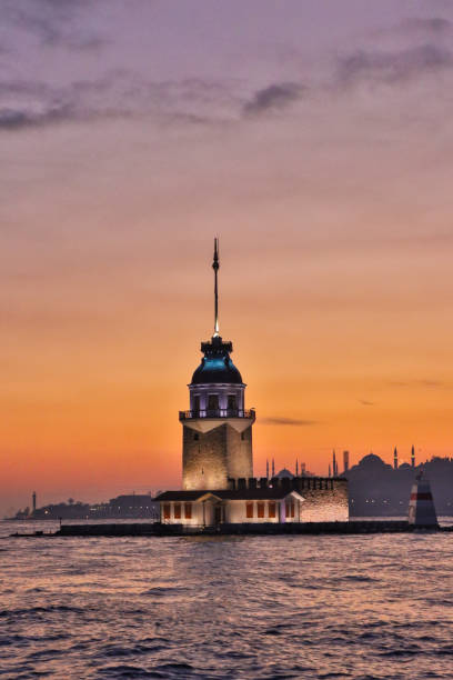 istock Maiden Tower in Istanbul and sunset hours 2191525541