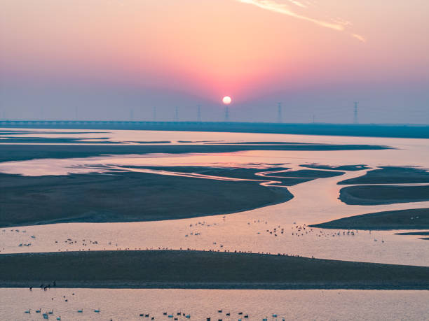 istock Sunset landscape on the lake 2191529055
