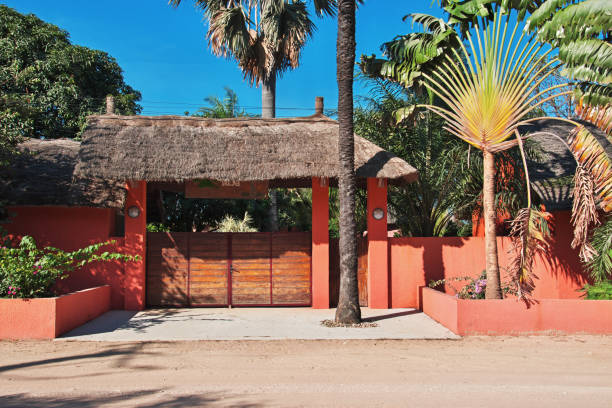 the hotel in casamance area, senegal, west africa - ziguinchor fotografías e imágenes de stock