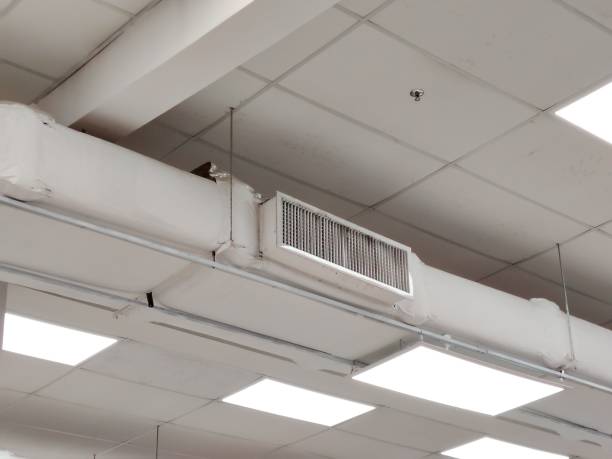 istock Air conditioner duct hang on the supermarket ceiling. 2191533889