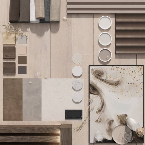 istock Interior design collage cappuccino coffee latte color 2191534222