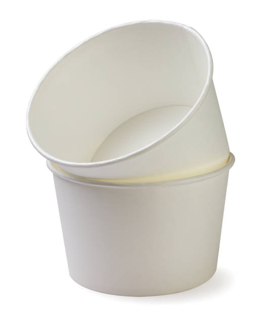 istock Paper bowls close-up on white background. 2191534244