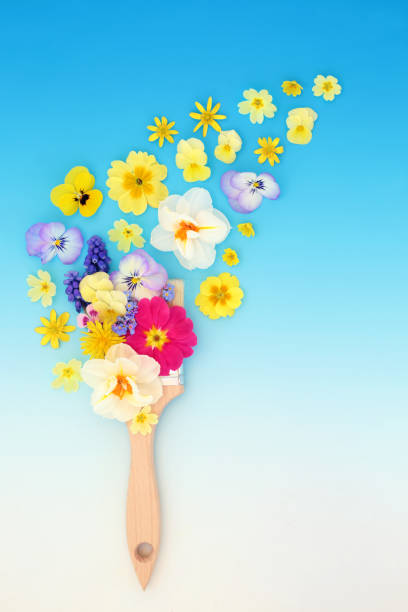 istock Artistic Paintbrush Painting Surreal Spring Flower Design 2191537946