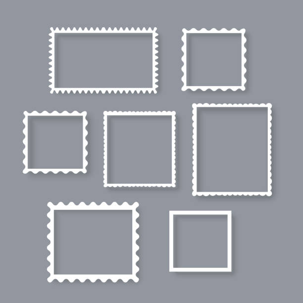 istock Retro photo frames Vintage paper picture frame Realistic blank photo card frame 2191543612