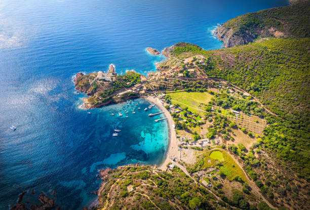 Landscape with Girolata bay, Corsica island