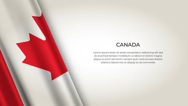 CANADA Flag with Original color CANADA Flag with Original color canadian-flag-waving stock illustrations