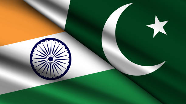 istock High Quality background with Two Flags of India and Pakistan 2191555194