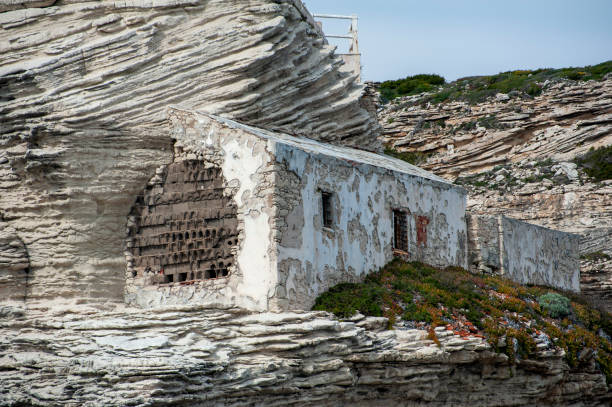 High white cliffs of Bonifacio, Corsica, Franc