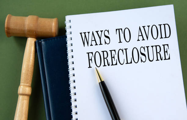 istock WAYS TO AVOID FORECLOSURE- words on a white sheet with a judge's gavel 2191568025