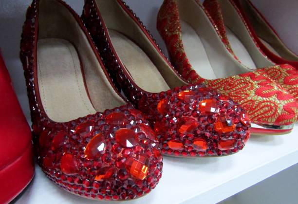 istock Unique red women shoes closeup 2191568101