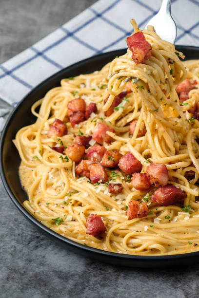 istock Spaghetti Carbonara with Bacon and Parmesan 2191569563