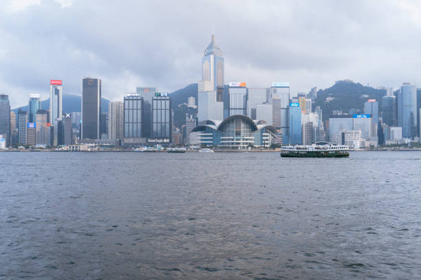 Panoramic View of Hong Kong Skyline from Victoria Peak