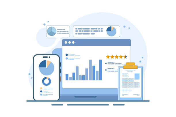 istock Business and financial analyst concept, business audit, growth and results, finance, data for business financial investment with analyst on charts and diagrams. Vector flat design illustration. 2191573309