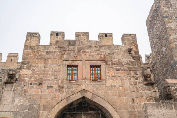 Kayseri Castle, Kayseri, Turkey-November 29, 2024: The scenic views of The castle, located in the eponymous city, is made of an inner and an outer section with a total of 18 towers in Turkey.