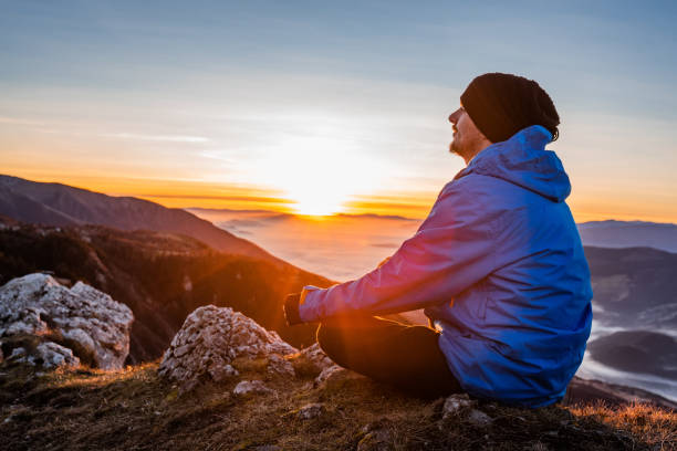 istock A peaceful man relaxing in nature healthy lifestyle. 2191575376