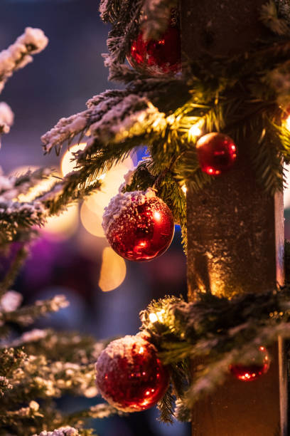 istock Outdoor christmas decorations in a park. 2191578384