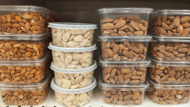 istock Dried fruits and nuts displayed at the grocery store 2191578563