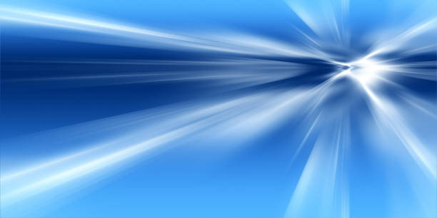 Abstract futuristic background with glowing blue light effect. High speed. Hi-tech. Abstract technology background concept