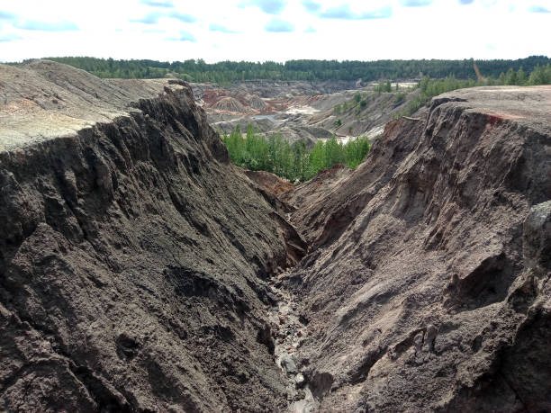 istock Quarry for the extraction of multi-colored clay 2191583381