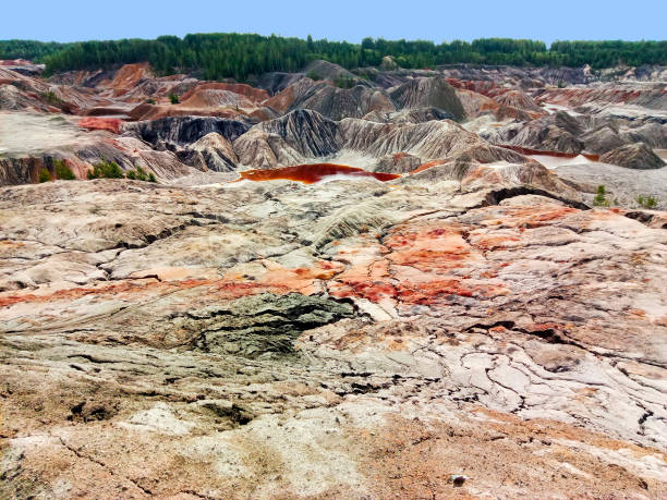 istock Quarry for the extraction of multi-colored clay 2191583389