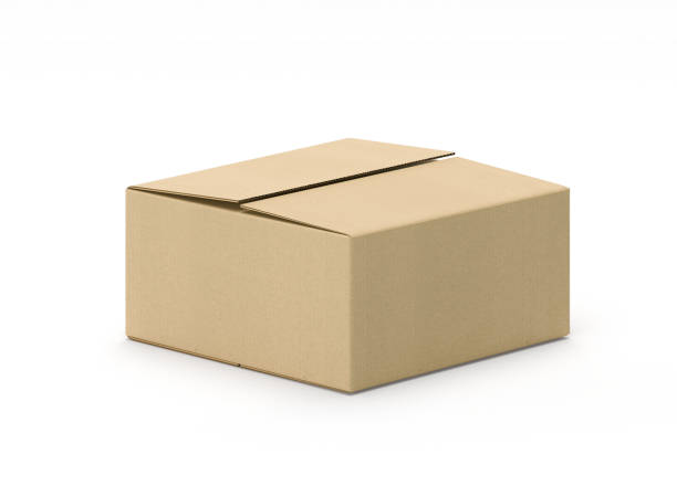 istock empty Brown Paper mailing box Cardboard box isolated on white background 2191586365