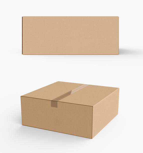istock empty Brown Paper mailing box Cardboard box isolated on white background 2191586383