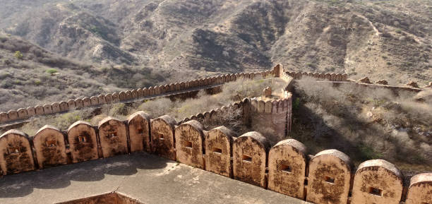 istock A walled fort complex with a view of the mountains 2191588870