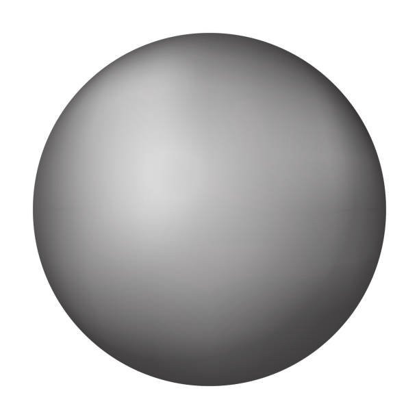 istock Glass grey ball or precious pearl. Glossy realistic ball, 3D abstract vector illustration highlighted on a white background. Big metal bubble with shadow 2191588932