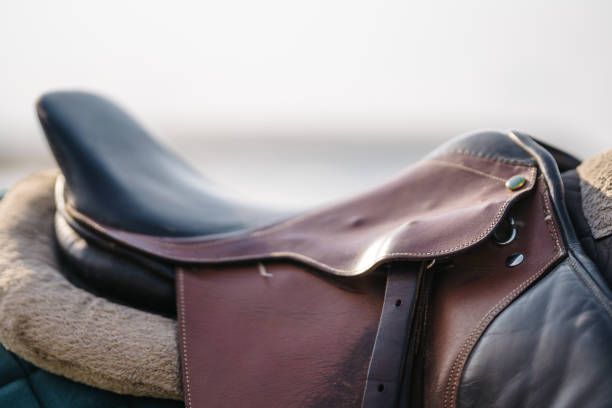 istock a leather saddle for a horse. an old Turkish horse saddle 2191594335