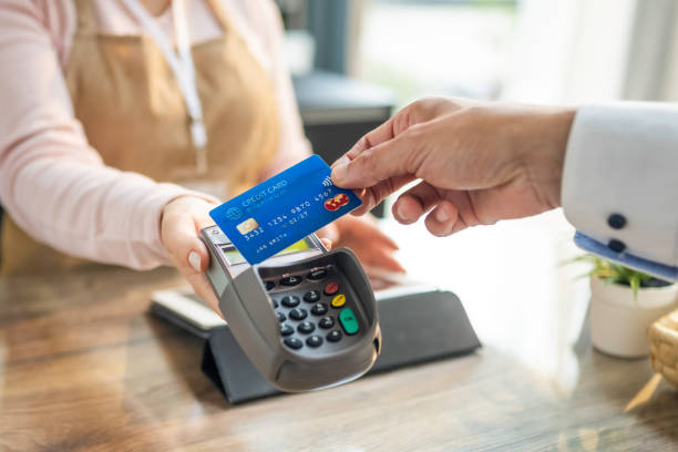 istock Payment Processed with Credit Card at Local Cafe 2191609917