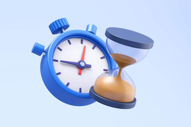 istock Stopwatch and Hourglass Combo Representing Time and Precision 2191616884