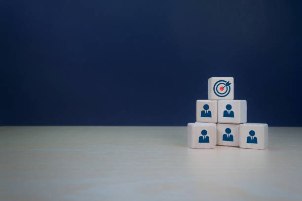 istock Human icons for target audiences, development of information exchange and customer service 2191630636