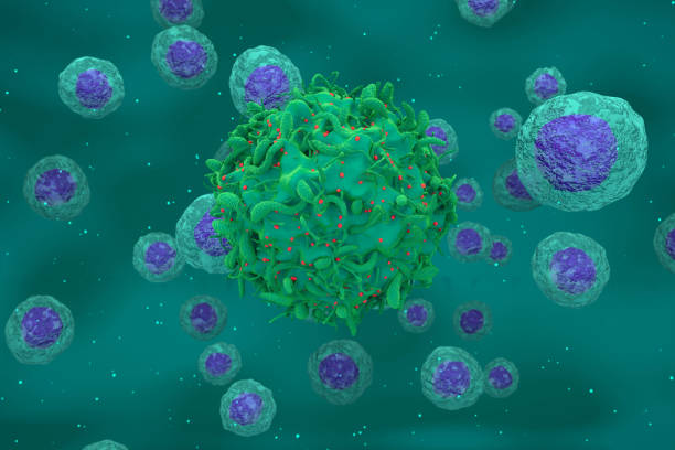 istock Hiv virus infected t-cell - isometric view 3d illustration 2191631452