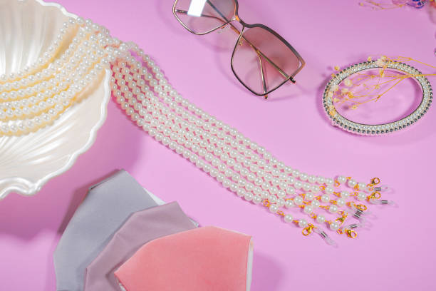 istock Fashion items arranged on a pink background 2191632204