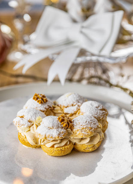 istock Delicious cream puffs pastry 2191637621