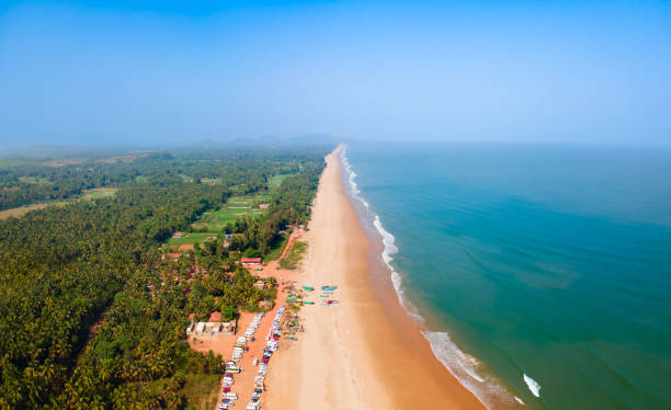 istock Gokarna Beach aerial panoramic view in India 2191643739
