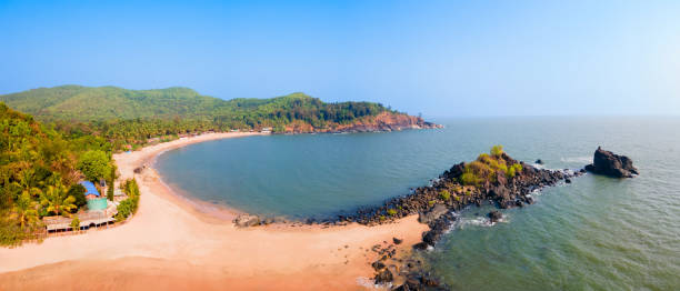 istock Om Beach aerial panoramic view in Gokarna, India 2191643743